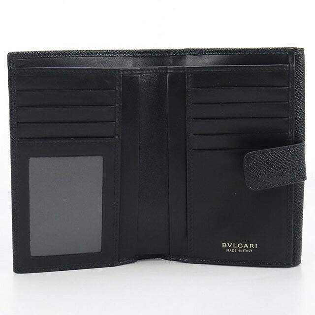 Used Bvlgari bi-fold wallet ladies brand BVLGARI black wallet USDBV102795011