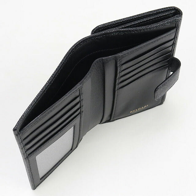 Used Bvlgari bi-fold wallet ladies brand BVLGARI black wallet USDBV102795011