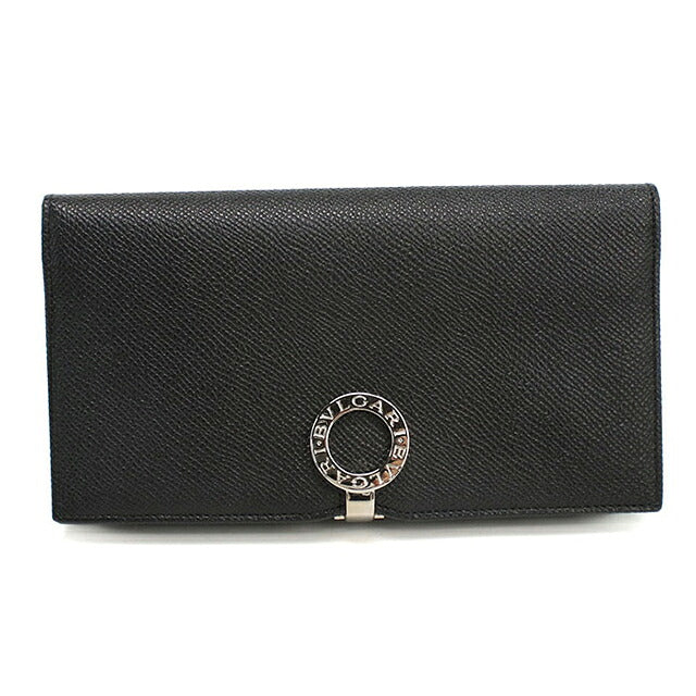 中古 ブルガリ 長財布二折 メンズ ブランド BVLGARI ブルガリ・ブルガリ ロングウォレット 23295 ブラック 財布 USDBV103645011
