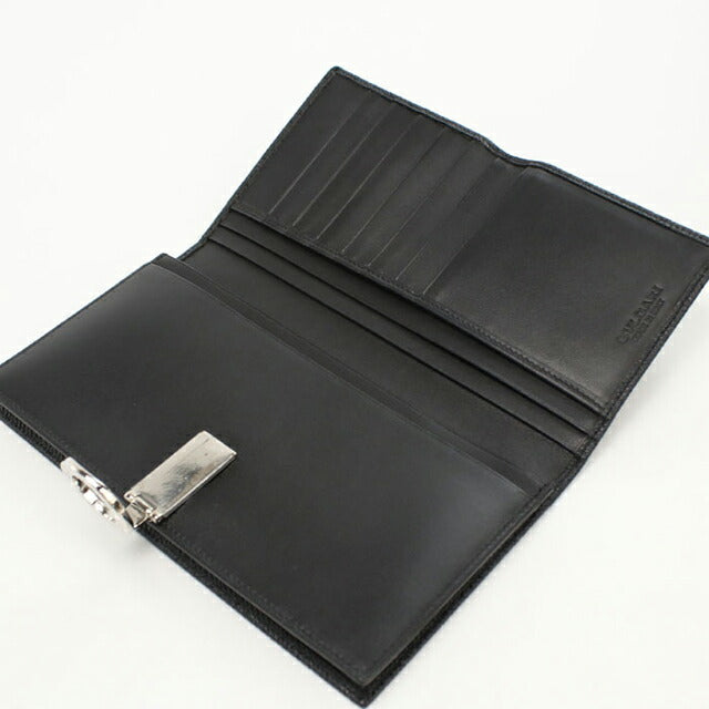 中古 ブルガリ 長財布二折 メンズ ブランド BVLGARI ブルガリ・ブルガリ ロングウォレット 23295 ブラック 財布 USDBV103645011