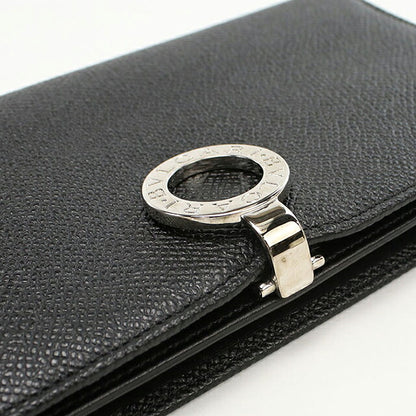 中古 ブルガリ 長財布二折 メンズ ブランド BVLGARI ブルガリ・ブルガリ ロングウォレット 23295 ブラック 財布 USDBV103645011