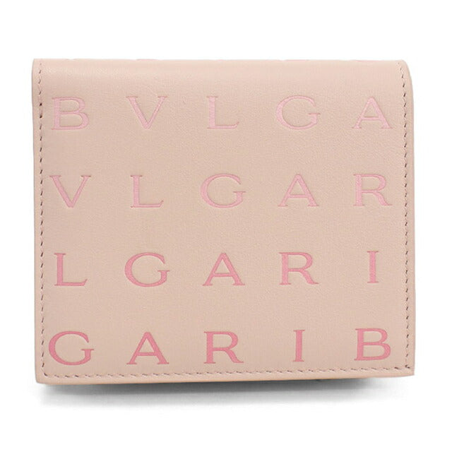 中古 ブルガリ 二つ折り財布 レディース ブランド BVLGARI ロゴマニア ピンク 財布 USDBV103702011