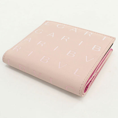 中古 ブルガリ 二つ折り財布 レディース ブランド BVLGARI ロゴマニア ピンク 財布 USDBV103702011