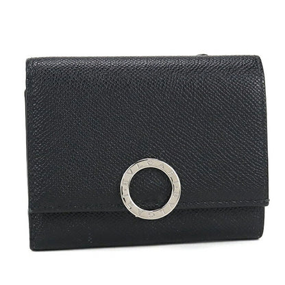 中古 ブルガリ 三折財布 ユニセックス ブランド BVLGARI ブルガリクリップ 290800 ブラック 財布 USDBV104282011