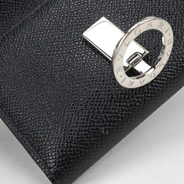 中古 ブルガリ 三折財布 ユニセックス ブランド BVLGARI ブルガリクリップ 290800 ブラック 財布 USDBV104282011