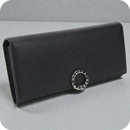 Used Bulgari long wallet bi-fold ladies brand BVLGARI Bvlgari large wallet 692061 black wallet USDBV105269011
