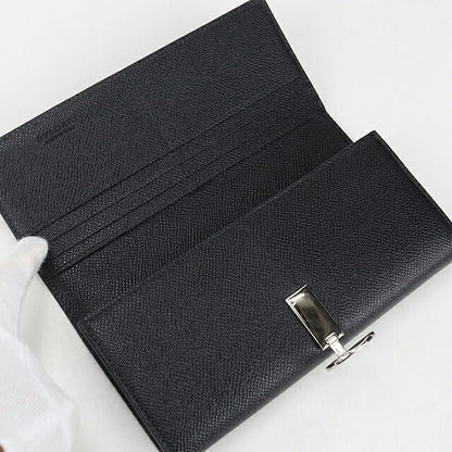 Used Bulgari long wallet bi-fold ladies brand BVLGARI Bvlgari large wallet 692061 black wallet USDBV105269011