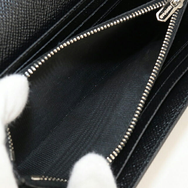 Used Bulgari long wallet bi-fold ladies brand BVLGARI Bvlgari large wallet 692061 black wallet USDBV105269011