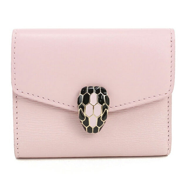 中古 ブルガリ 三折財布 レディース ブランド BVLGARI セルペンティーフォーエバー ピンク 財布 USDBV106005011