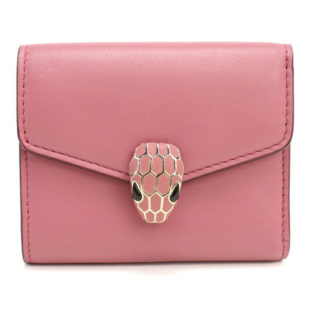 中古 ブルガリ 三折財布 レディース ブランド BVLGARI セルペンティーフォーエバー ピンク 財布 USDBV106011011