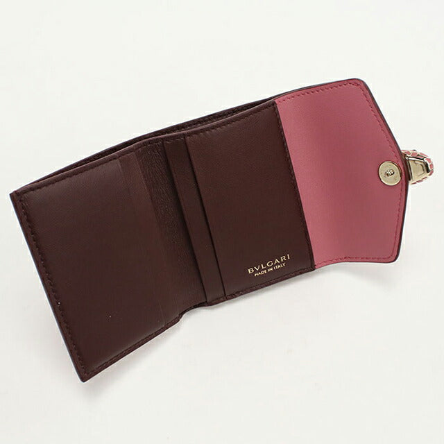 中古 ブルガリ 三折財布 レディース ブランド BVLGARI セルペンティーフォーエバー ピンク 財布 USDBV106011011