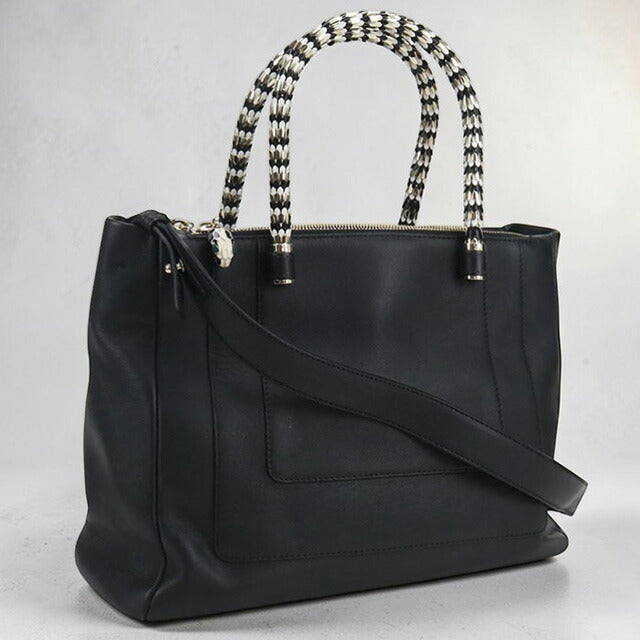 中古 ブルガリ トートバッグ レディース ブランド BVLGARI セルペンティ 2WAY ブラック バッグ USDBV107681011