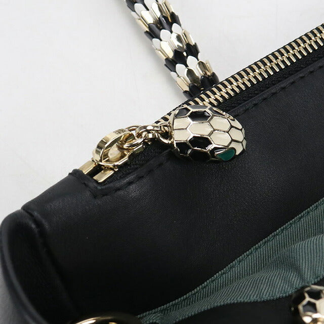 中古 ブルガリ トートバッグ レディース ブランド BVLGARI セルペンティ 2WAY ブラック バッグ USDBV107681011