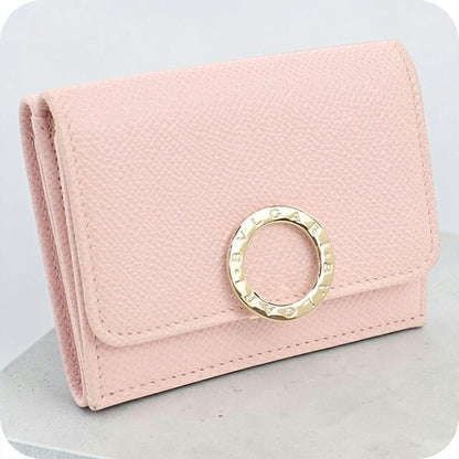 中古 ブルガリ 三つ折り財布 三折財布 コンパクト レディース ブランド BVLGARI ブルガリ ブルガリ コンパクトウォレット 289064 ピンク USDBV110729011