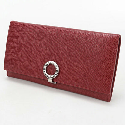 中古 ブルガリ 長財布ニ折小銭入付き レディース ブランド BVLGARI 長財布二つ折り レザー レッド USDBV114587011