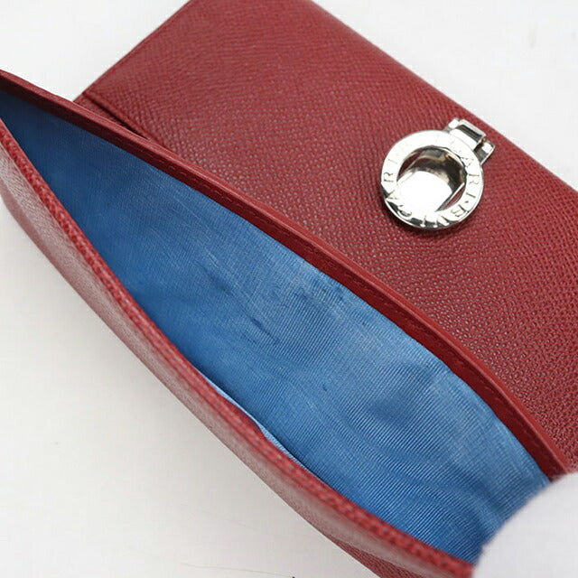 中古 ブルガリ 長財布ニ折小銭入付き レディース ブランド BVLGARI 長財布二つ折り レザー レッド USDBV114587011