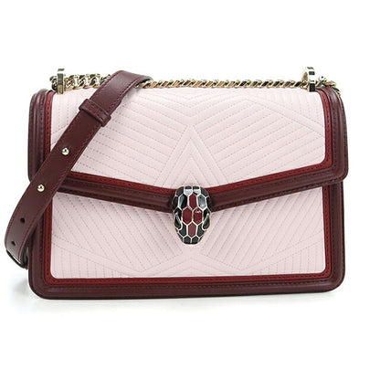 中古 ブルガリ ショルダーバッグ レディース ブランド BVLGARI セルペンティ フォーエバー チェーン ピンク USDBV118197011