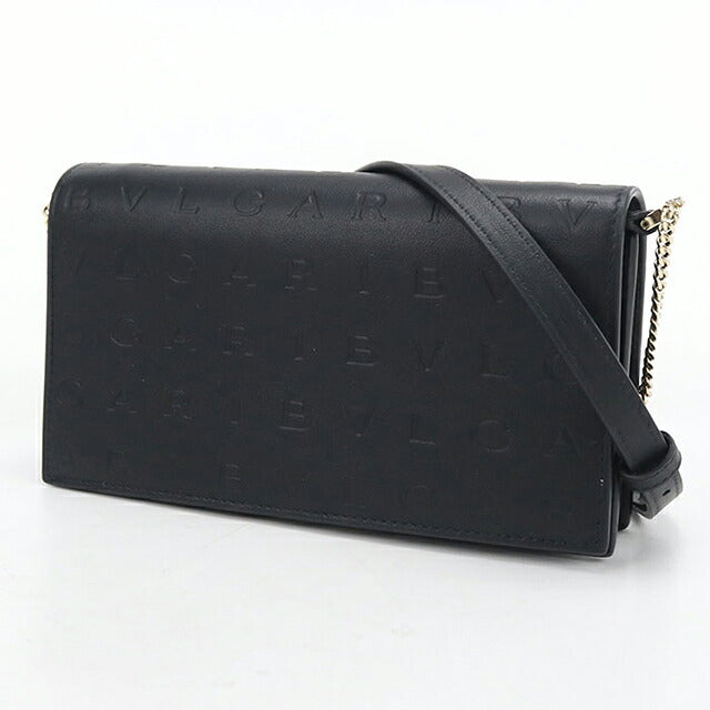 中古 ブルガリ チェーンウォレット レディース ブランド BVLGARI インフィニートゥム  291748 ブラック USDBV120054011