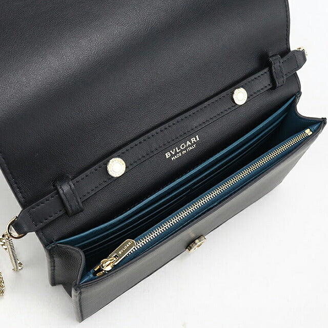 中古 ブルガリ チェーンウォレット レディース ブランド BVLGARI インフィニートゥム  291748 ブラック USDBV120054011