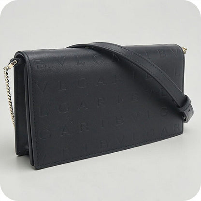 中古 ブルガリ チェーンウォレット レディース ブランド BVLGARI インフィニートゥム  291748 ブラック USDBV120054011