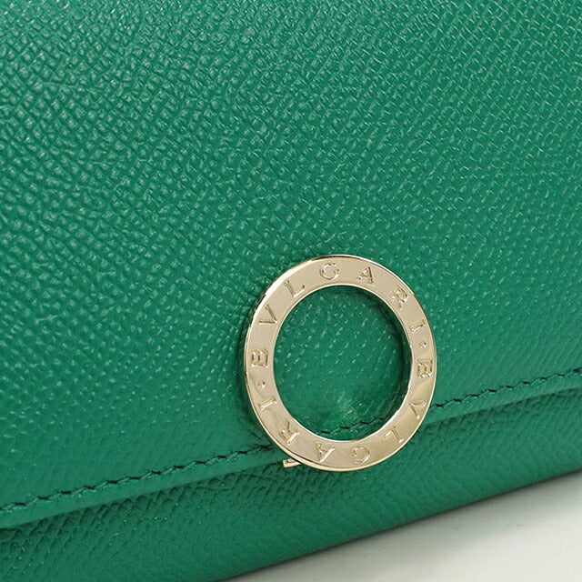 中古 ブルガリ 三つ折り財布 三折財布 コンパクト レディース ブランド BVLGARI ブルガリ・ブルガリ クリップ 293180 グリーン USDBV120785011