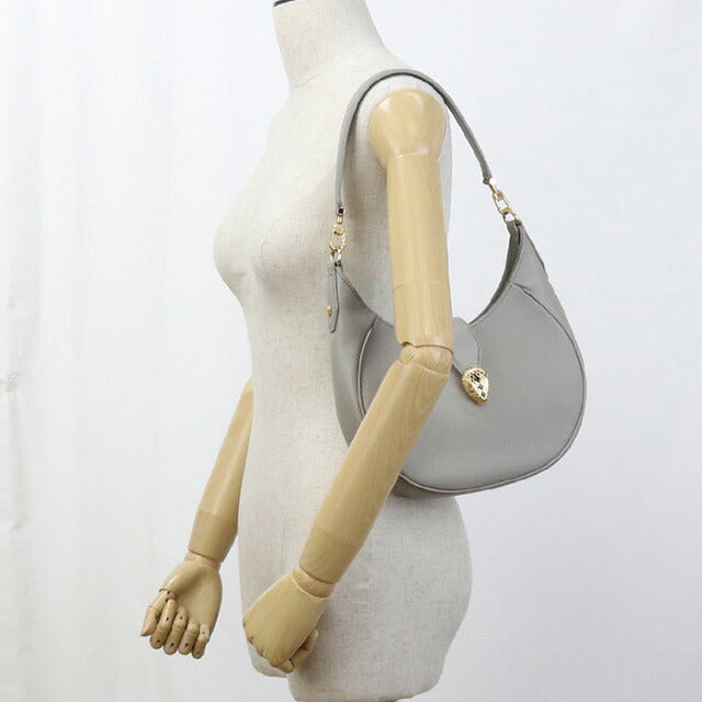 中古 ブルガリ ハンドバッグ レディース ブランド BVLGARI セルペンティ エリプス 2WAY レザー グレー バッグ USDBV96100011