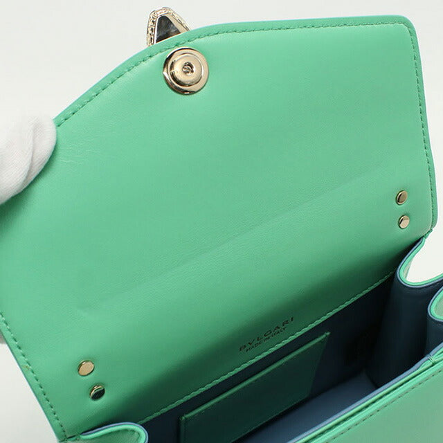 中古 ブルガリ 斜め掛け ショルダーバッグ レディース ブランド BVLGARI セルペンティフォーエバー 2WAY グリーン バッグ USDBV96102011