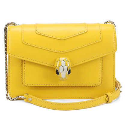 中古 ブルガリ 斜め掛け ショルダーバッグ レディース ブランド BVLGARI セルペンティフォーエバー チェーン イエロー バッグ USDBV97065011