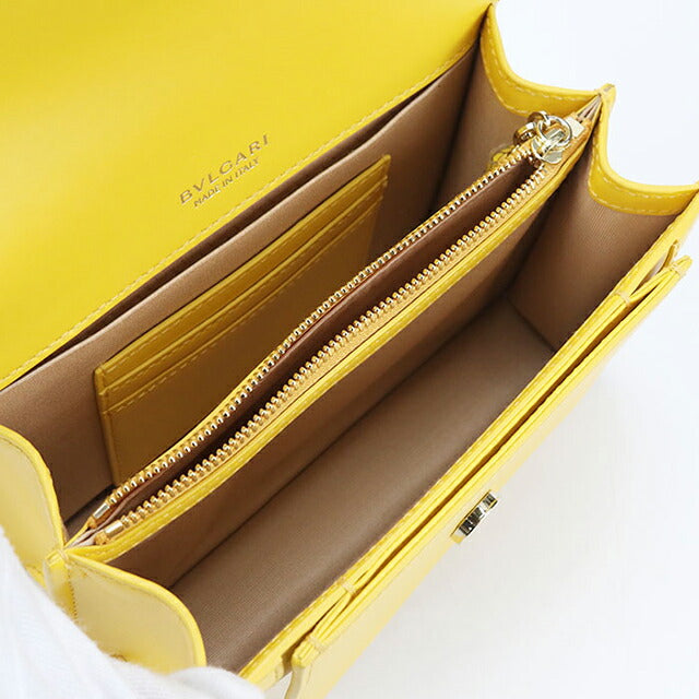 中古 ブルガリ 斜め掛け ショルダーバッグ レディース ブランド BVLGARI セルペンティフォーエバー チェーン イエロー バッグ USDBV97065011