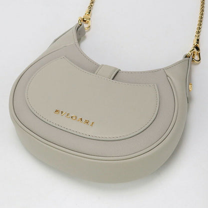 中古 ブルガリ 斜め掛け ショルダーバッグ レディース ブランド BVLGARI セルペンティエリプス 2WAY レザー グレー バッグ USDBV97555011