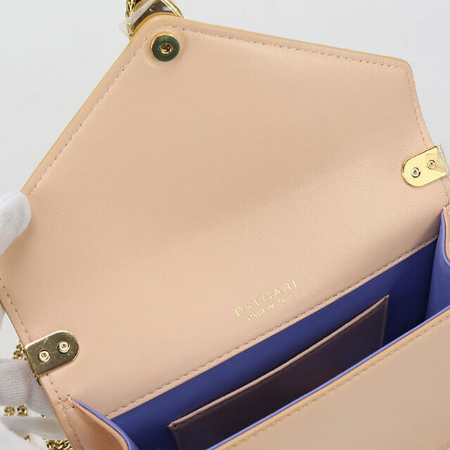 中古 ブルガリ ショルダーバッグ レディース ブランド BVLGARI セルペンティフォーエバー チェーン レザー ピンク バッグ USDBV97559011