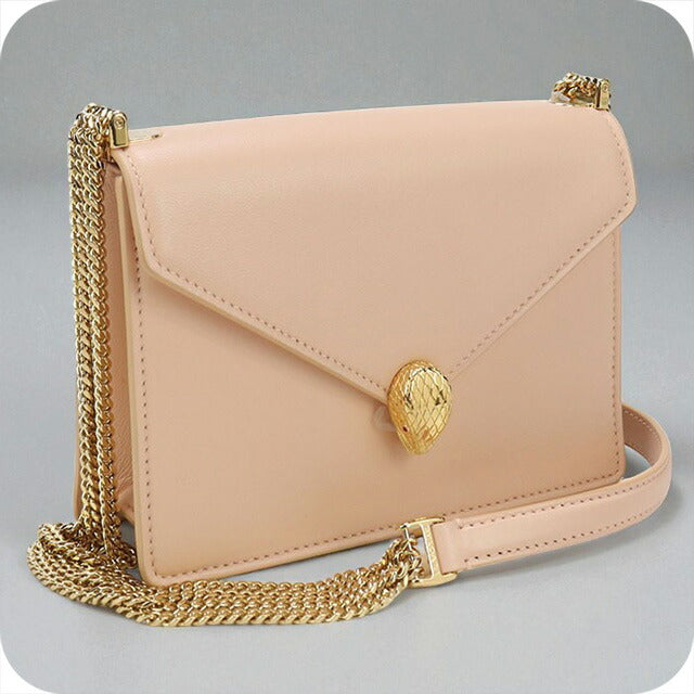 中古 ブルガリ ショルダーバッグ レディース ブランド BVLGARI セルペンティフォーエバー チェーン レザー ピンク バッグ USDBV97559011