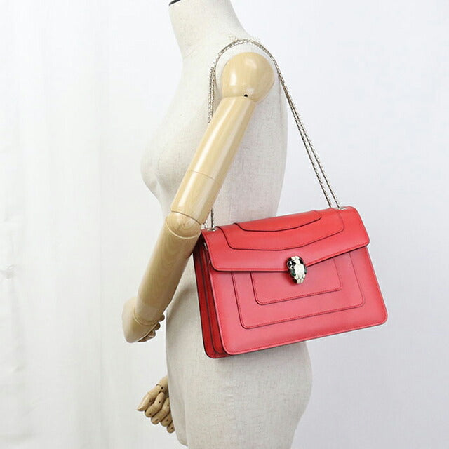 中古 ブルガリ ショルダーバッグ レディース ブランド BVLGARI セルペンティフォーエバー チェーン レッド バッグ USDBV97560011