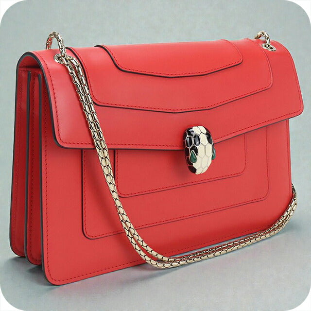 中古 ブルガリ ショルダーバッグ レディース ブランド BVLGARI セルペンティフォーエバー チェーン レッド バッグ USDBV97560011