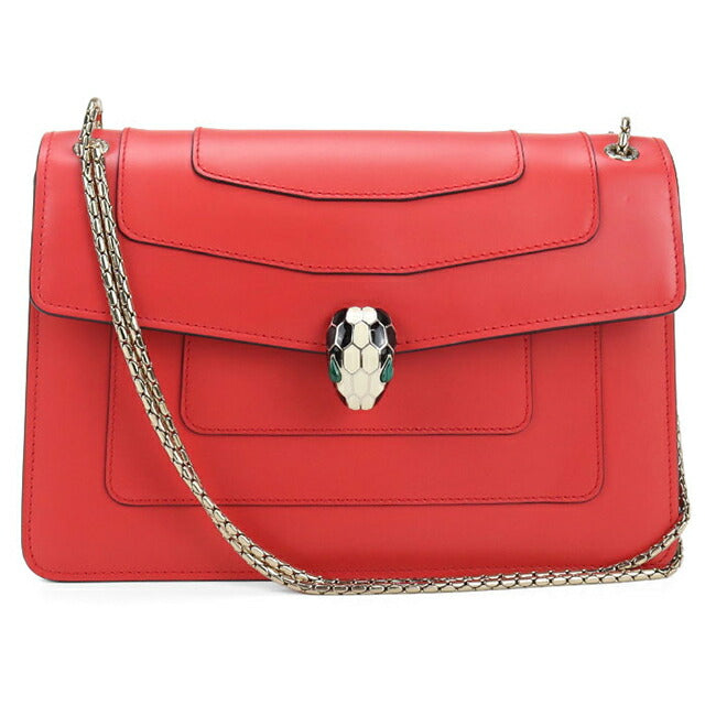 中古 ブルガリ ショルダーバッグ レディース ブランド BVLGARI セルペンティフォーエバー チェーン レッド バッグ USDBV97560011