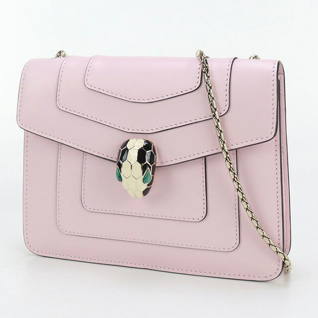 中古 ブルガリ 斜め掛け ショルダーバッグ レディース ブランド BVLGARI セルペンティフォーエバー レザー ピンク バッグ USDBV98325011