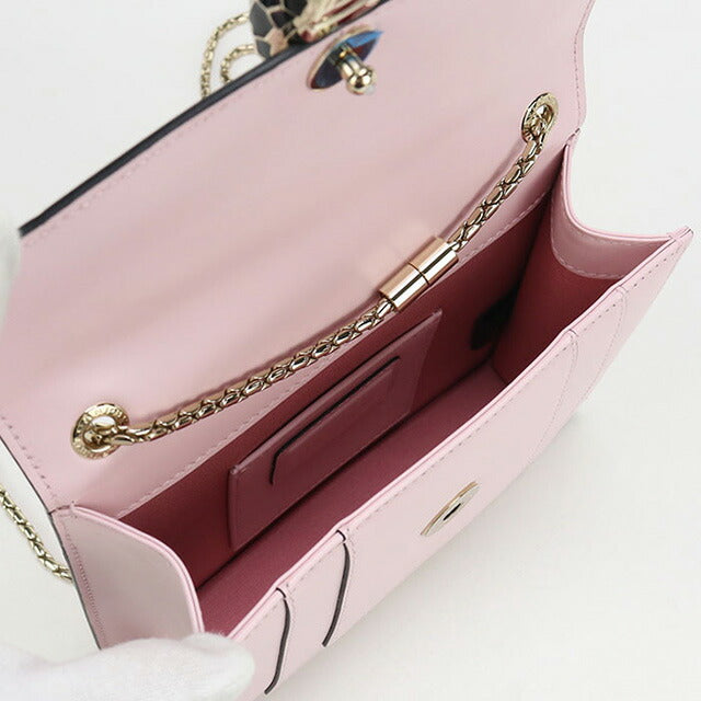 中古 ブルガリ 斜め掛け ショルダーバッグ レディース ブランド BVLGARI セルペンティフォーエバー レザー ピンク バッグ USDBV98325011
