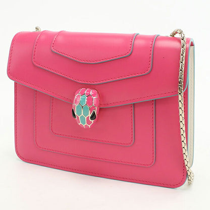 中古 ブルガリ ショルダーバッグ レディース ブランド BVLGARI セルペンティフォーエバー チェーンバッグ ピンク バッグ USDBV98915011