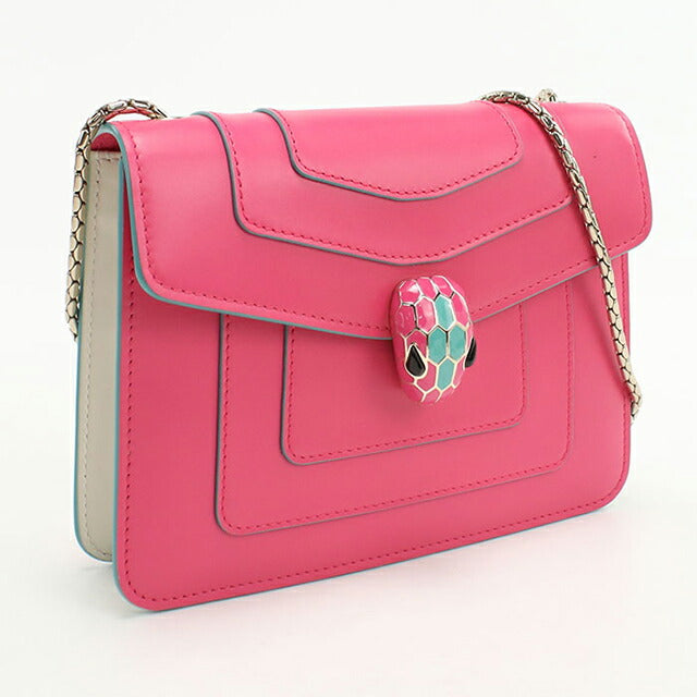 中古 ブルガリ ショルダーバッグ レディース ブランド BVLGARI セルペンティフォーエバー チェーンバッグ ピンク バッグ USDBV98915011