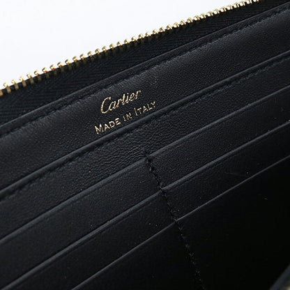 中古 カルティエ 長財布ラウンドファスナー レディース ブランド Cartier C ドゥ カルティエ ジップ インターナショナルウォレット L3002428 USDCA115692011