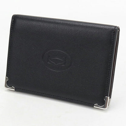 中古 カルティエ カードケース コンパクト ユニセックス ブランド Cartier マスト カードホルダー ブラック USDCA118000011
