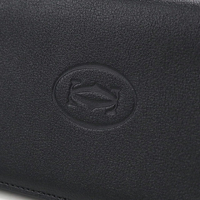 中古 カルティエ カードケース コンパクト ユニセックス ブランド Cartier マスト カードホルダー ブラック USDCA118000011