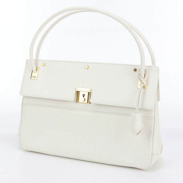 Used Dior handbag ladies brand Dior leather white bag USDCD100270011