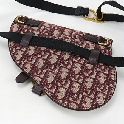 中古 ディオール ボディバッグ レディース ブランド Dior サドル ベルトバッグ ワインレッド バッグ USDCD100272011