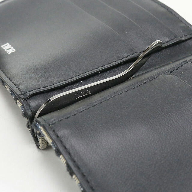 中古 ディオール 二折財布 メンズ ブランド Dior マネークリップ付き