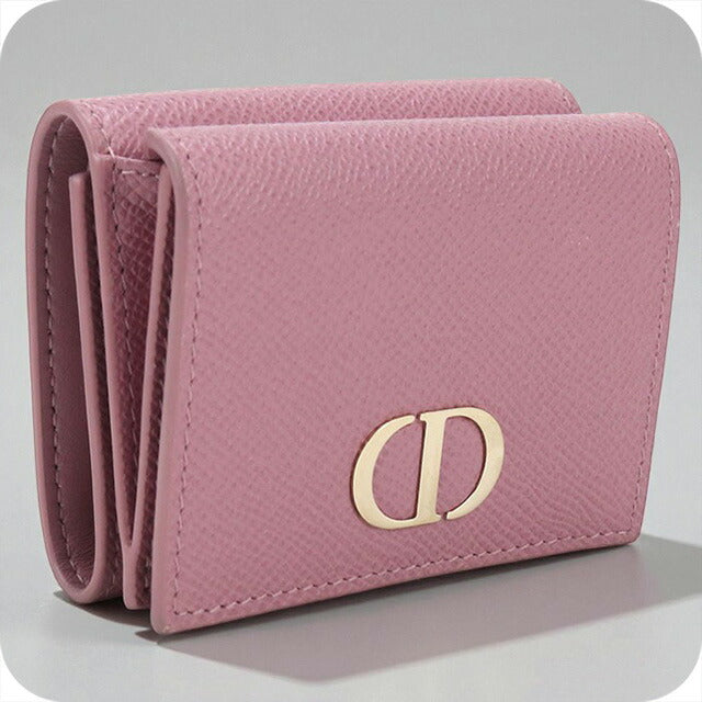 中古 ディオール 三折財布 レディース ブランド Dior ディオール カロ コンパクト ウォレット レザー ピンク 財布 USDCD100688011