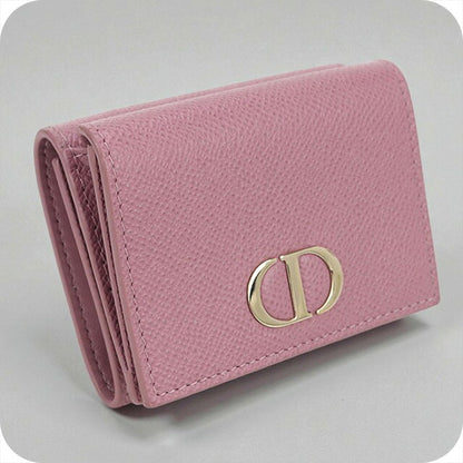 中古 ディオール 三つ折り財布 レディース ブランド Dior 30 モンテーニュ レザー ピンク 財布 USDCD101189011
