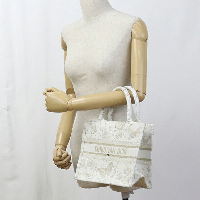 二手 Dior 手提包 女士品牌 Dior 书本手提包 小号 M1265 白色包 USDCD101276011