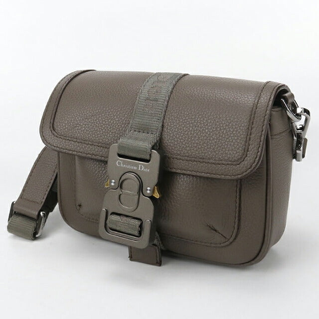 二手 Dior 单肩包 中性品牌 Dior Hit the Road 皮革卡其色包 USDCD101476011