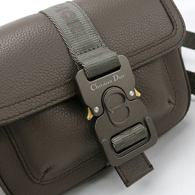 二手 Dior 单肩包 中性品牌 Dior Hit the Road 皮革卡其色包 USDCD101476011